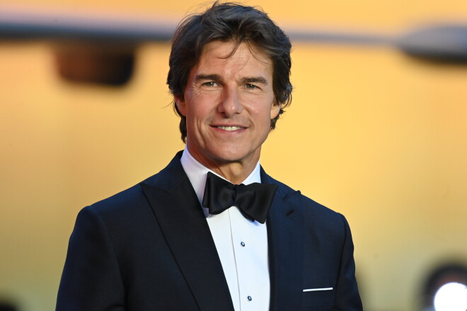 Actor TOM CRUISE attends the Royal Film Premiere of Top Gun: Maverick in Leicester Square.