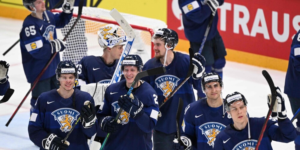 Somijas un ASV hokejisti izcīna vietu pasaules čempionāta pusfinālā