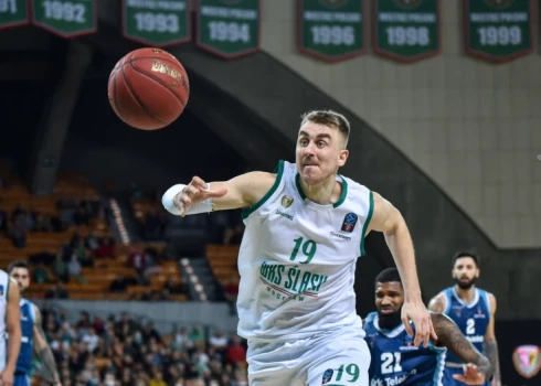 Latvijas basketbola izlases centra spēlētājs Mārtiņš Meiers