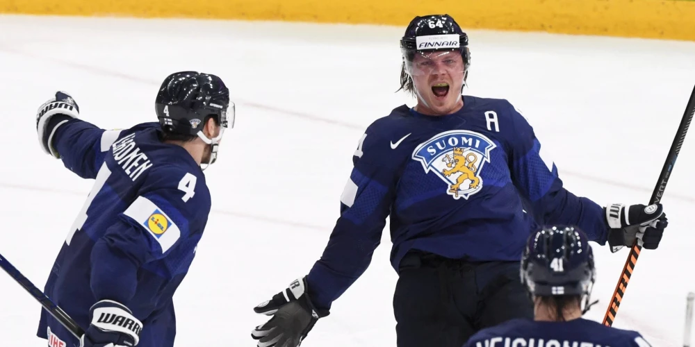 Somijas hokejisti uzvar papildlaikā un Tamperē triumfē pasaules čempionātā
