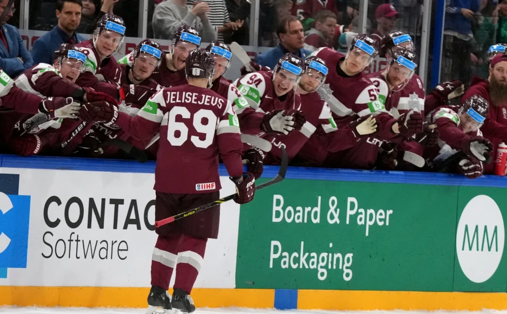 Det latviske hockeylandslaget oppdaget sine motstandere i det neste verdensmesterskapet i Riga