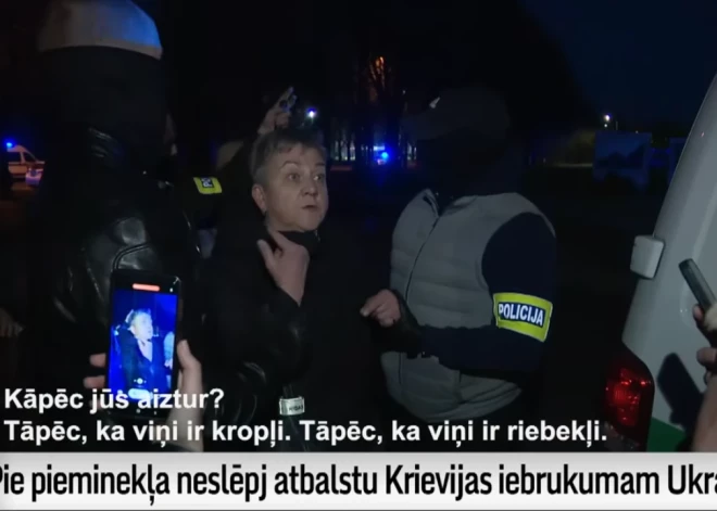 “Latvijas krievu savienība” aizstāv Uzvaras parkā aizturēto skolotāju, kura policistus dēvēja par kropļiem un fašistiem