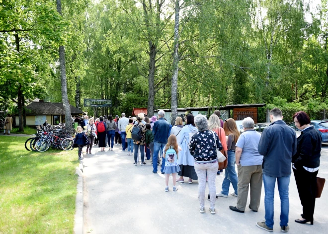 FOTO: ar garām rindām pie ieejas Brīvdabas muzejā sācies tradicionālais lielais gadatirgus