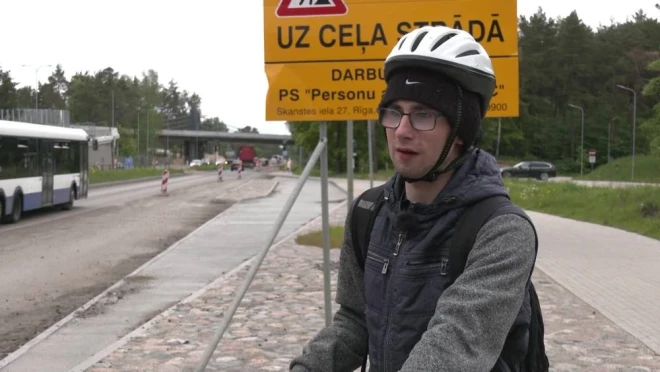 Лаурис рассказывает о пробках в Саркандаугаве