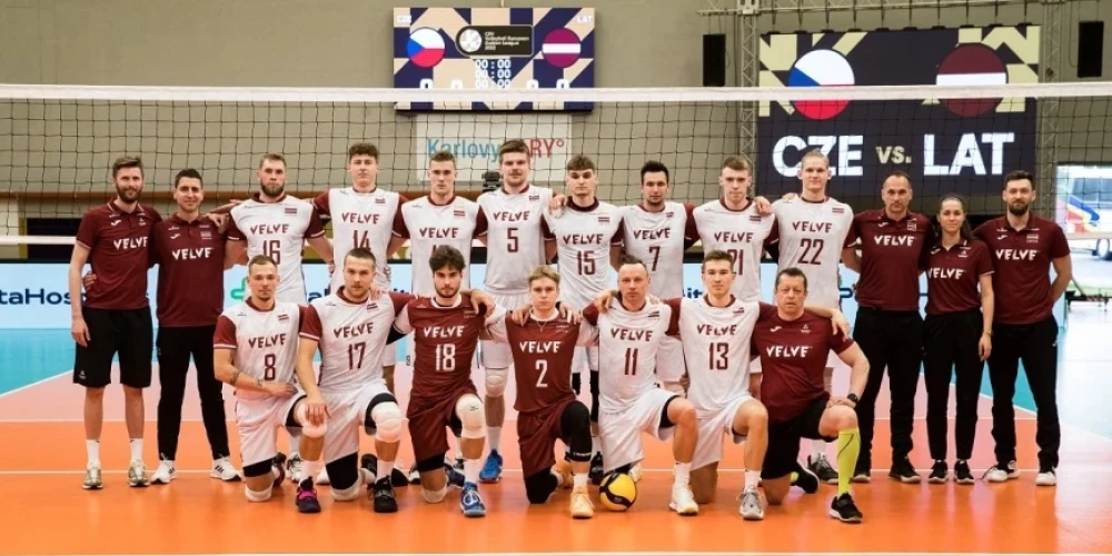 Latvijas volejbola izlase Eiropas Zelta līgas mačā zaudē Igaunijai