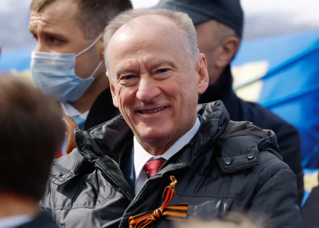 Krievijas Drošības padomes sekretārs Nikolajs Patruševs 9. maija svinību laikā Krievijā.