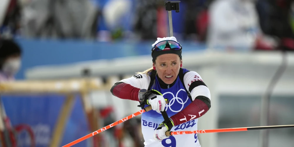 Latvijas vadošā biatloniste Baiba Bendika Pekinas olimpiskajās spēlēs.