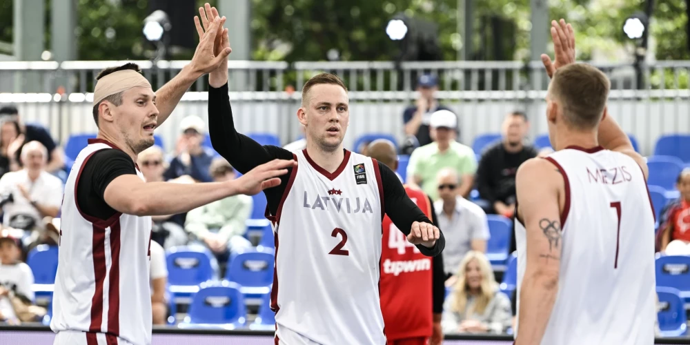 Latvijas 3x3 vīriešu basketbola izlase Pasaules kausa ceturtdaļfinālā zaudē Serbijai