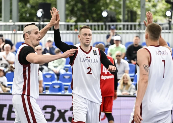 Latvijas 3x3 vīriešu basketbola izlase Pasaules kausa ceturtdaļfinālā zaudē Serbijai