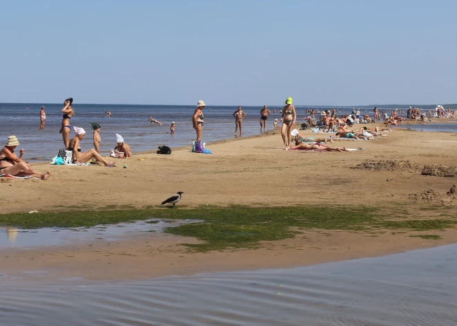 Jūrmalā ūdens temperatūra vietām pazeminājusies līdz 12 grādiem