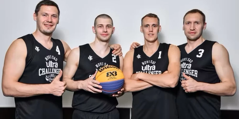 "Rīgas" 3x3 basketbolisti svin pārliecinošas uzvaras Bordo "Challenger" apakšgrupā