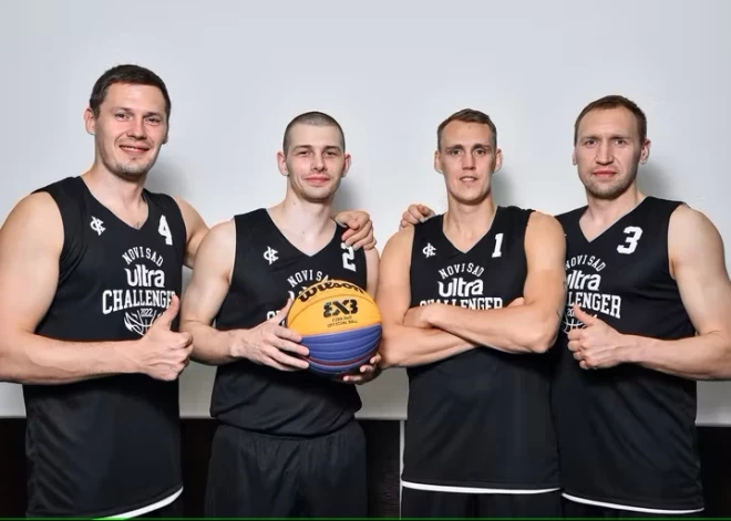 "Rīgas" 3x3 basketbolisti svin pārliecinošas uzvaras Bordo "Challenger" apakšgrupā