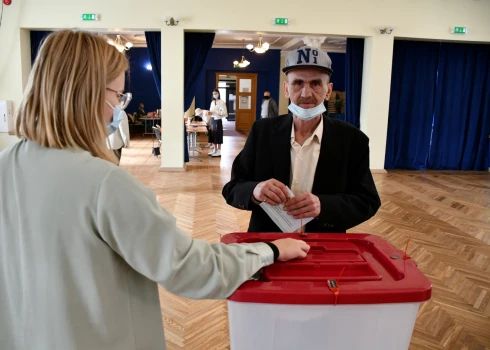 Pašvaldības vēlēšanas 729. vēlēšanu iecirknī Viļānu kultūras namā.