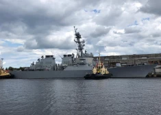 В Ригу прибыл корабль ВМС США USS Arleigh Burke (Фото: Twitter)