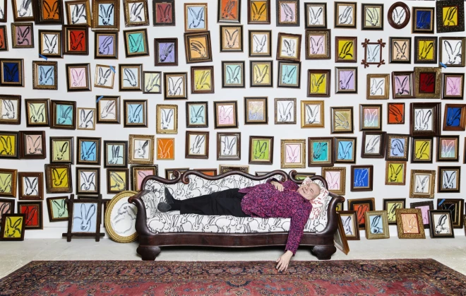 Publicitātes attēls Hanta Slonema personālizstādei “Brīnumainā pasaule” Mākslas muzejā "Rīgas Birža". 2022.