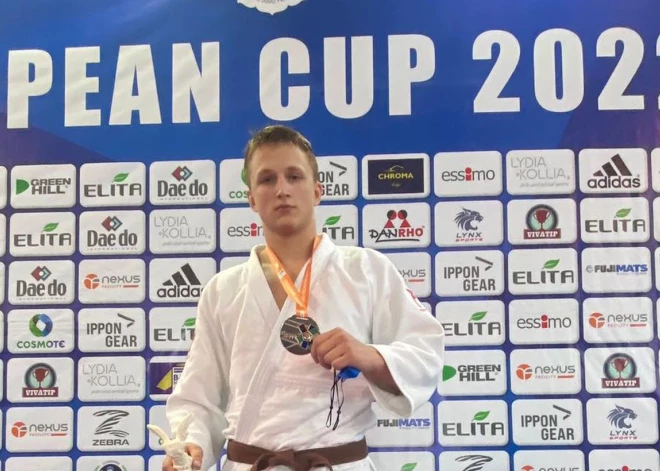 Džudists Duinovs izcīna sudraba medaļu Eiropas kausā junioriem