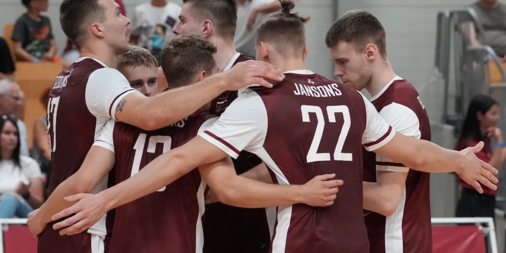 Latvijas volejbola izlase pārbaudes mačā Rīgā četros setos uzvar Norvēģiju