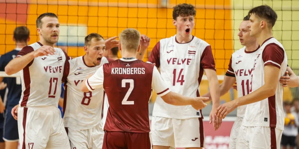 Latvijas volejbola izlase otrajā pārbaudes mačā ar norvēģiem uzvar trīs setos
