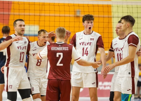 Latvijas volejbola izlase otrajā pārbaudes mačā ar norvēģiem uzvar trīs setos
