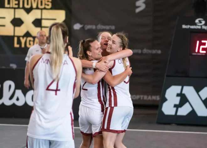 Latvijas 3x3 basketbola komandām trešās vietas FIBA U-23 Nāciju līgas sestajā posmā