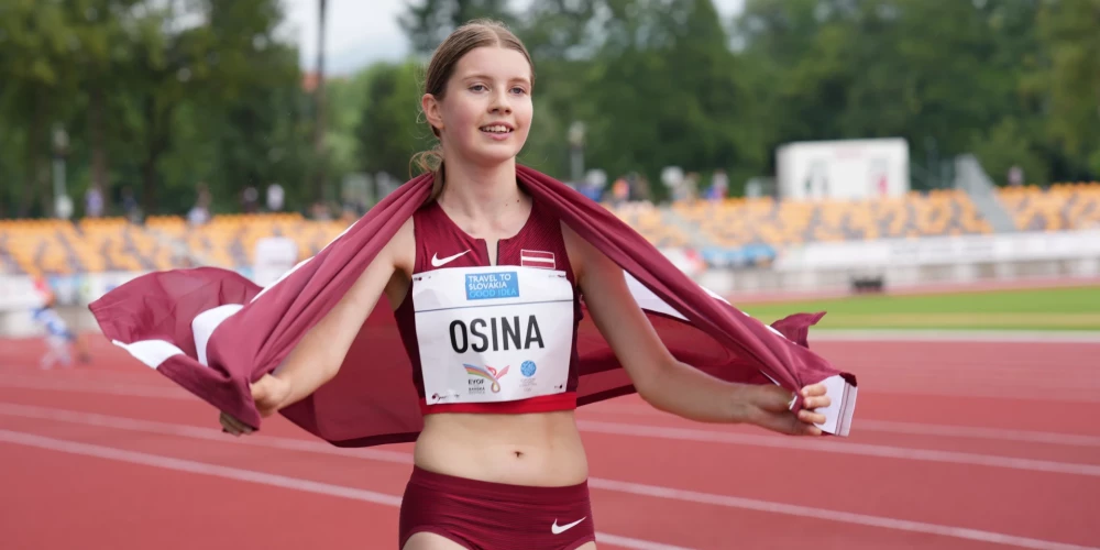 Vieglatlēte Austra Ošiņa izcīna Latvijai vēl vienu medaļu Eiropas Jaunatnes vasaras olimpiskajās spēlēs