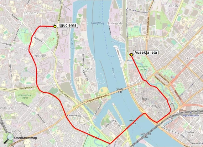 5. maršruta tramvajs kursēs līdz Ausekļa ielai. 