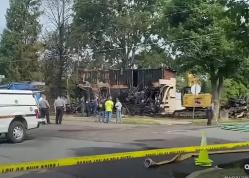 Сгоревший дом