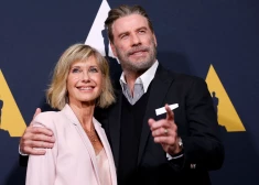 Olīvija Ņūtona-Džona un Džons Travolta 2018. gada augustā Kalifornijā.