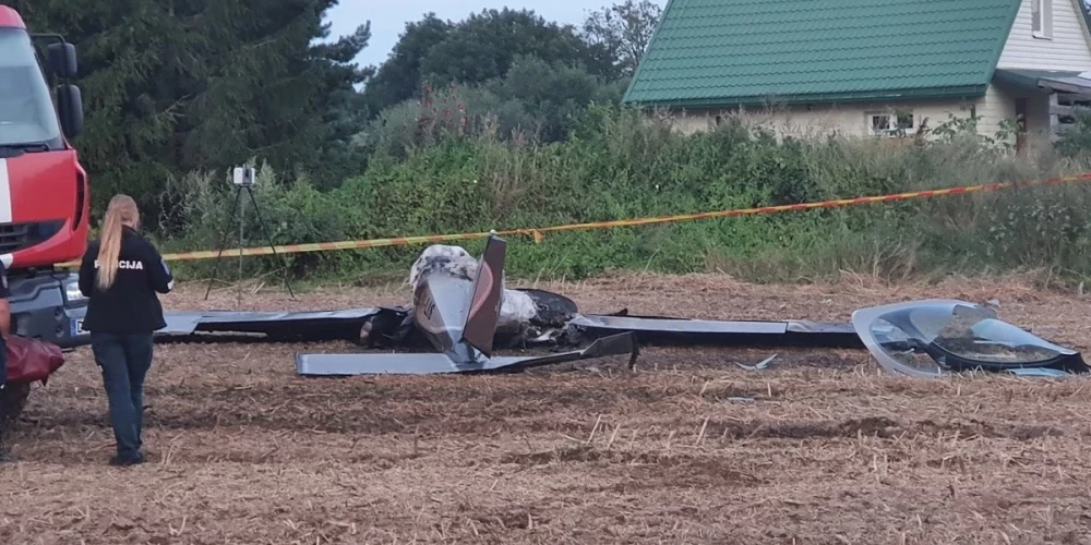В Литве потерпел крушение сверхлегкий самолет (Фото: скриншот видео)