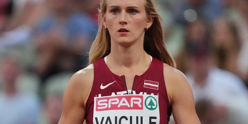 15 August 2022, Bavaria, Munich: Athletics: European Championship, Women, 400 meters,Gunta Vaicule (Latvia) Photo: Soeren Stache/dpa