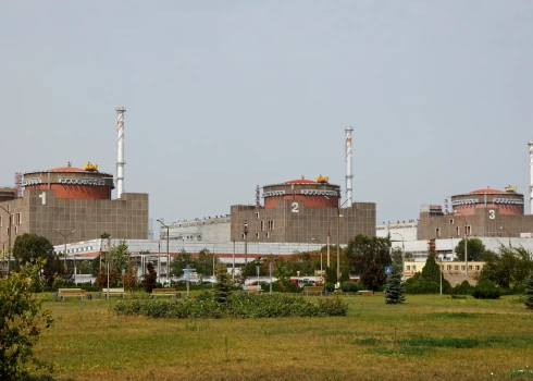 Ukrainas Zaporižjas atomelektrostacijā.