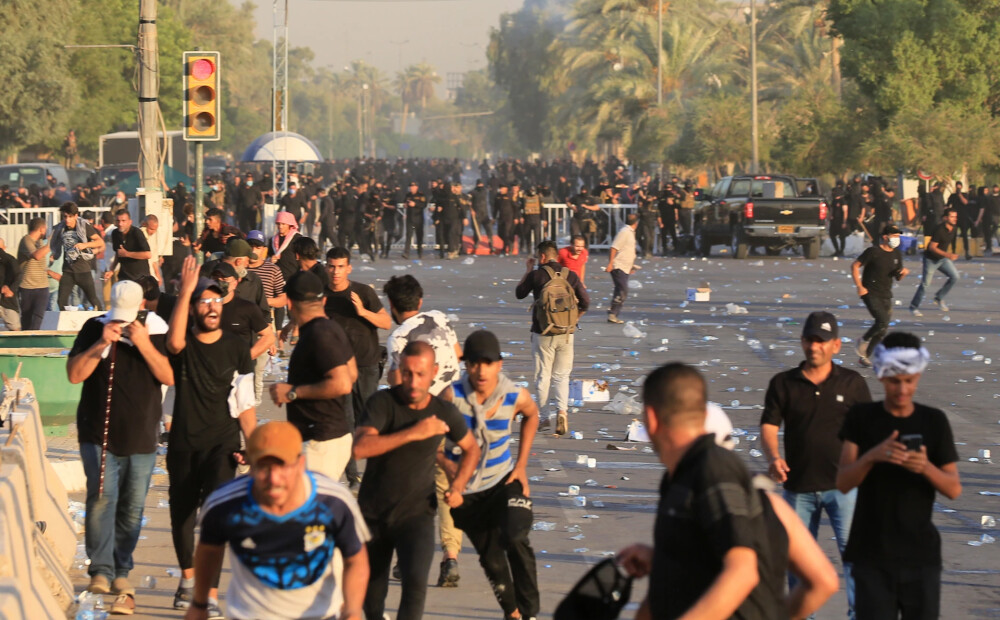 Sadursmēs Bagdādes Zaļajā zonā nogalināti 12 protestētāji
