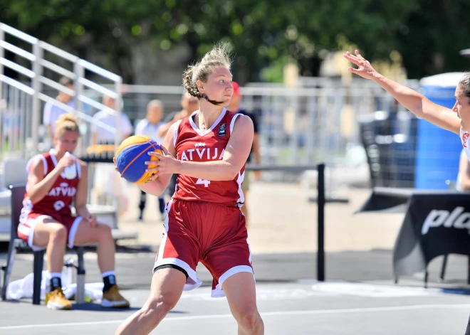 Latvijas 3x3 basketbolistes Pasaules sērijas posma pirmajā mačā piedzīvo zaudējumu pagarinājumā