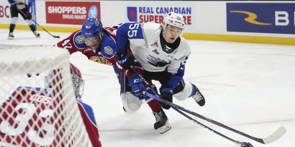 Raivi Ansons dodas uz vārtiem Sentdžonas "Sea Dogs" rindās.