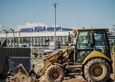 В Рижском аэропорту начали строить эстакаду железнодорожной станции Rail Baltica