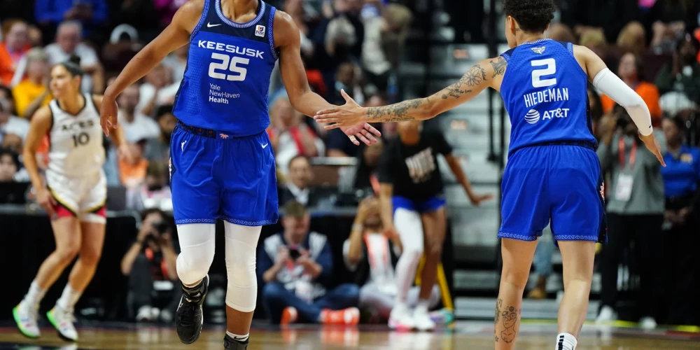 Konektikutas "Sun" izcīna pirmo panākumu WNBA finālsērijā