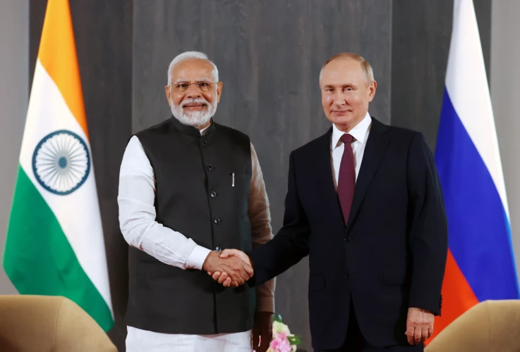 Indijas premjerministrs Narendra Modi un Krievijas prezidents Vladimirs Putins