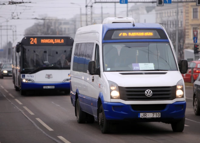 С понедельника в Риге в некоторых местах пустят автобусы вместо маршруток