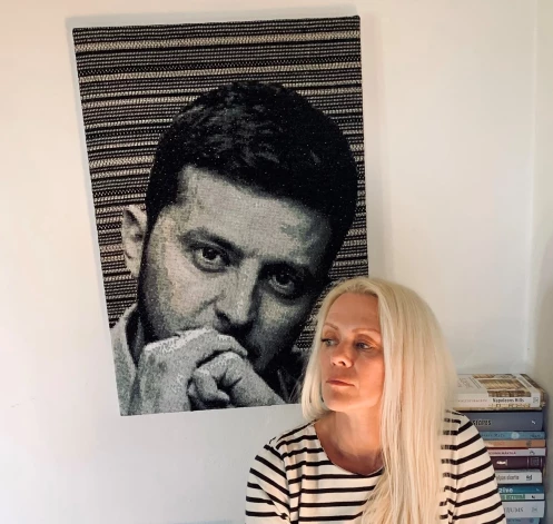 Izšūt Volodimira Zelenska portretu Ildzei Balcerei bijis kā dvēseles mierinājums.