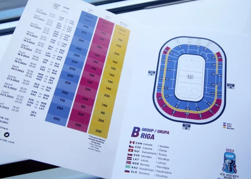 Hokeja pasaules čempionāta biļetes iepriekšpārdošanā tiks tirgotas izlozes kārtībā.