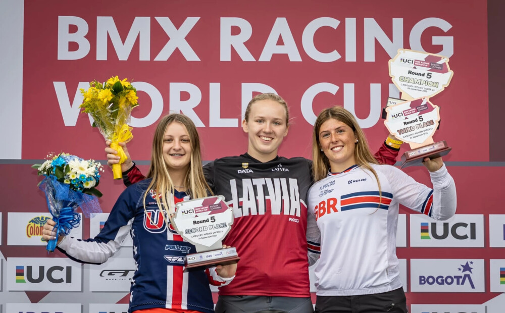 Jaunā BMX riteņbraukšanas zvaigzne Stūriška uzvar Pasaules kausa posmā