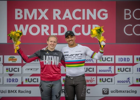 BMX riteņbraucēja Stūriška uzvar otro Pasaules kausa posmu pēc kārtas U-23 grupā