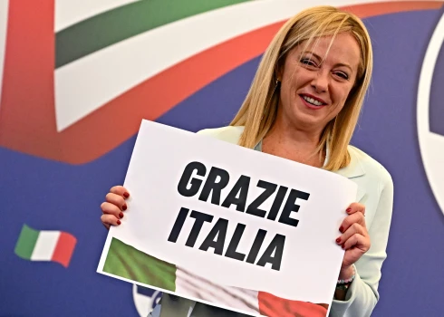  "Fratelli d'Italia" līdere Džordža Meloni.