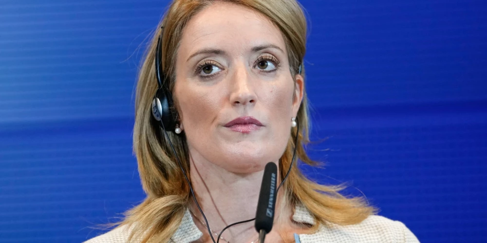 Eiropas Parlamenta (EP) spīkere Roberta Metsola.