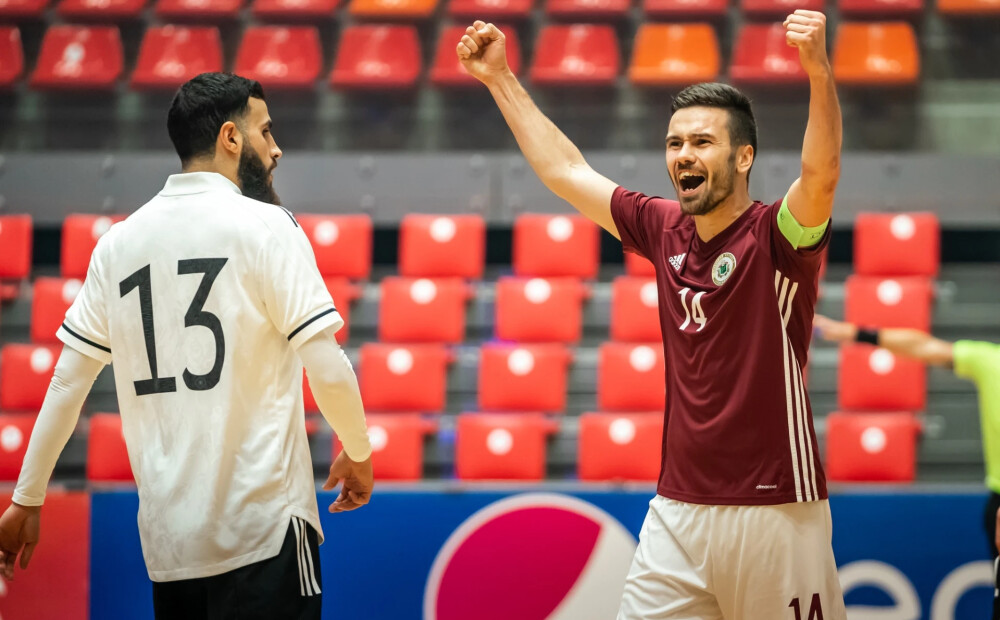 Baklanovam četri vārti Latvijas telpu futbola izlases uzvarā pirmajā PK kvalifikācijas mačā