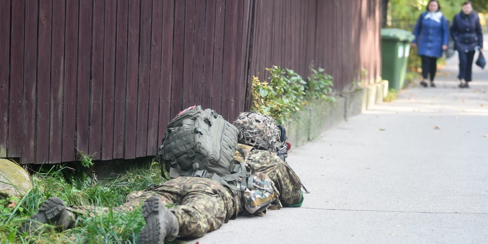 Militāro mācību cikls "Namejs 2022" pilsētvidē.