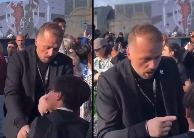 Во время показа модной марки охранник ударил ребенка