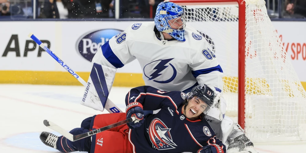 Elvja Merzļikina "Blue Jackets" NHL piedzīvo otro zaudējumu divās spēlēs