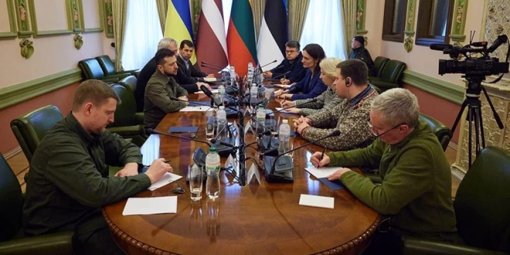 Встреча Владимира Зеленского с председателями парламентов стран Балтии в Киеве (Фото: EPA/Scanpix)