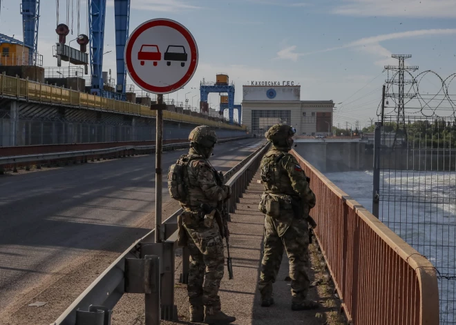 Krievu spēki turpina provokācijas Kahovkas HES, ziņo Ukraina